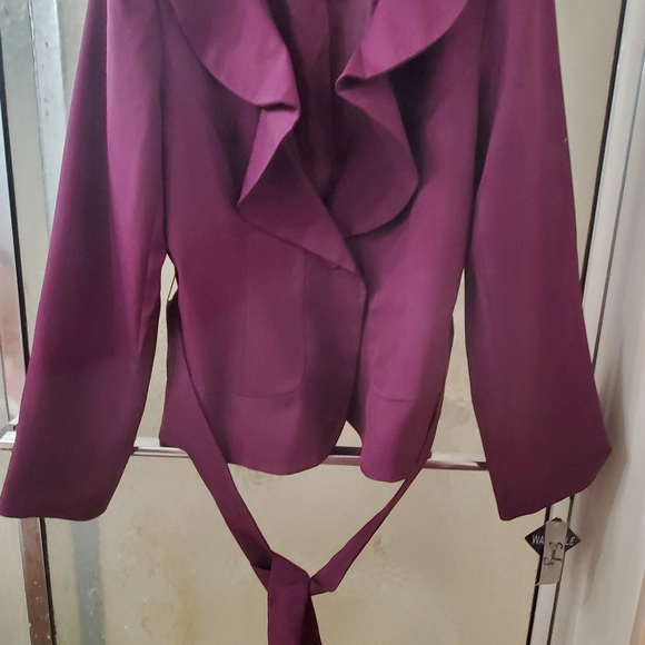 NWT 2 Piece Skirtsuit by Emily. Sz 12. Purple Color, Long Sleeves; Lined.  $70 - Picture 9 of 15